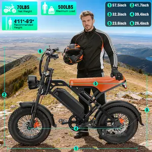1200W Heavy-Duty Electric Bike for Adults500+ lbs Capacity,Front And Rear Dual Disc Brakes With Dual Spring Shock Absorbers style 25MPH,20 Mile Range, Five-Speed Transmission 16“ Fat Tires Commuter Electric Bicycles for Road & Mountain