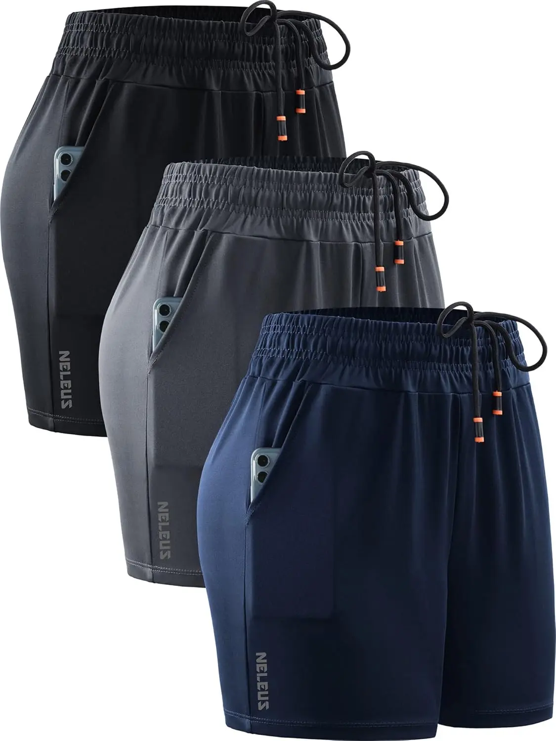 NELEUS Women'S Lightweight Running Shorts Workout Athletic Short for Yoga with Pocket