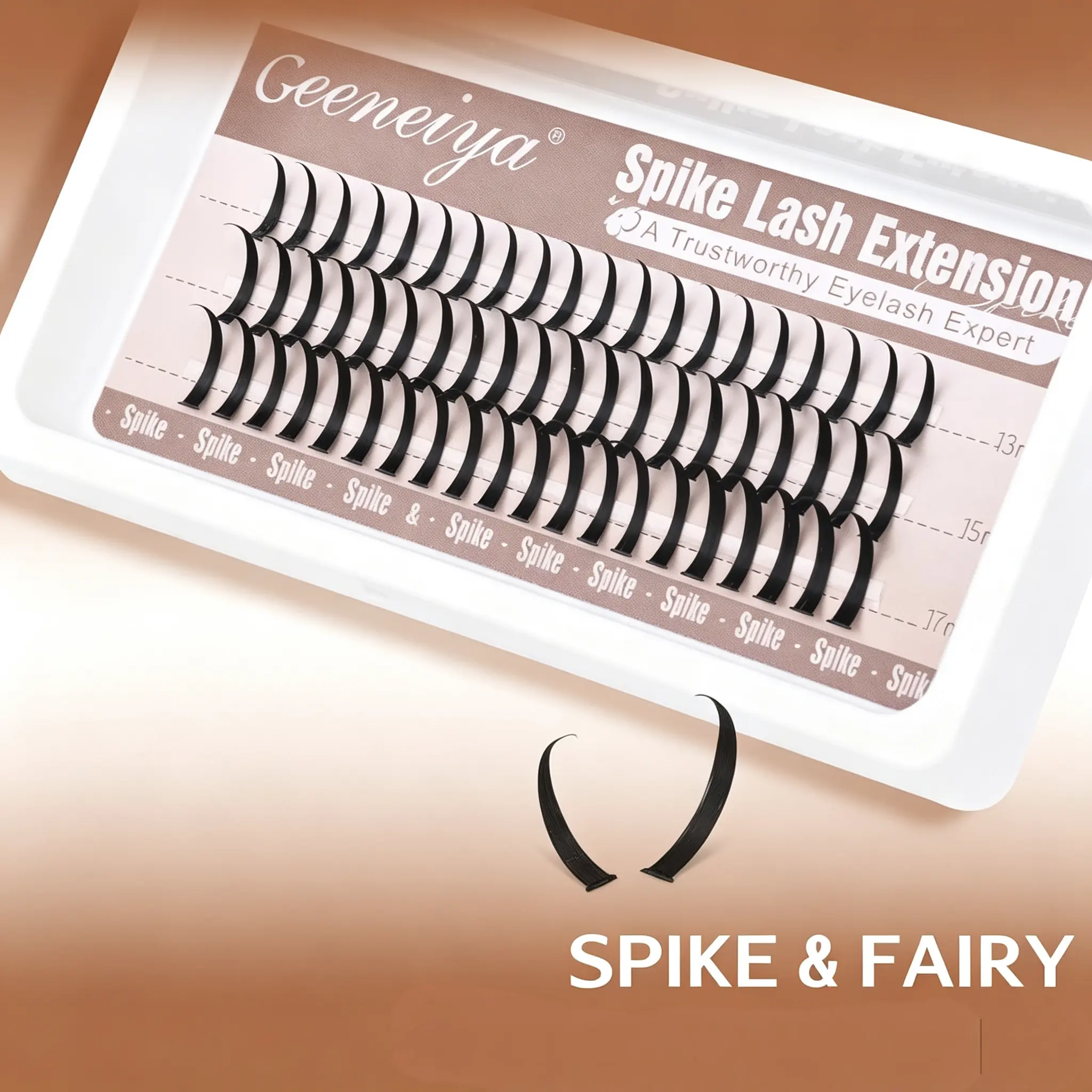 Geeneiya Spike & Fairy Lash Clusters manga Lash Extension D Curl Clusters Eyelash Extensions