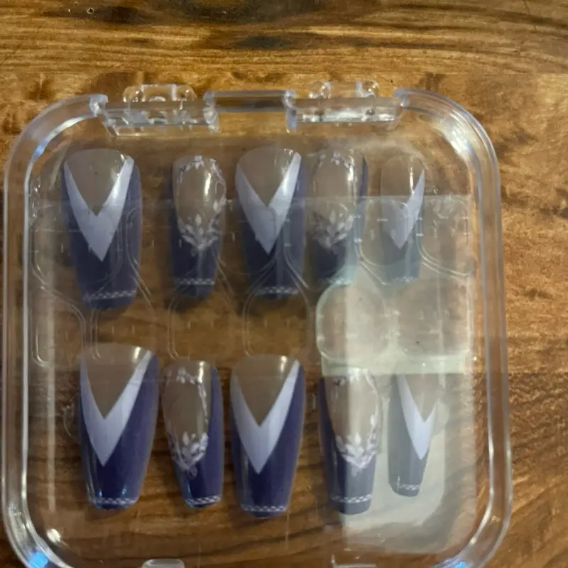 Press On False Nails, Purple Diamond Design Nails Kit, Includes Glue Tabs, XS-L Sizes, Multi-Pack Summer Impress Press On Nails