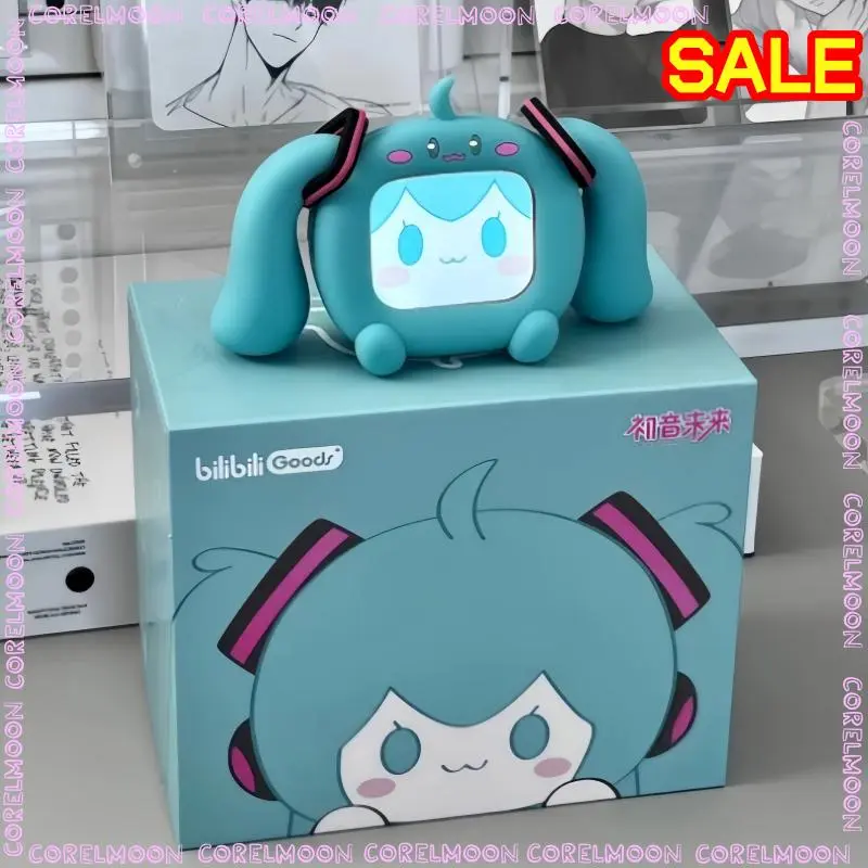 Hatsune Miku Wireless Toy Bluetooth Touch Screen Interactive Anime Peripheral Headset Kawaii Gift Box Cube Face Lcd  Gift
