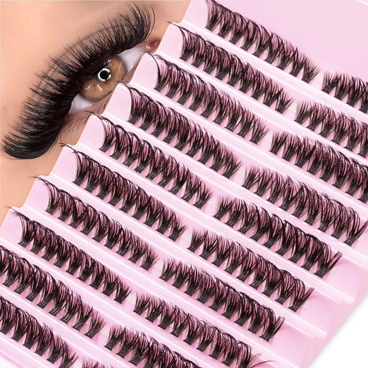 50D False Eyelashes Independent Packaging D Curl Mixed Lengths Non-Toxic Easy Apply Home Makeup Perfect for Parties