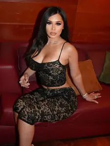 Lace Strap Slim Fit Set, Elegant Pattern Cropped Top & Short Skirt, Sexy Party, Accentuates Figure, Eye-Catching Design, Womenswear Outfit