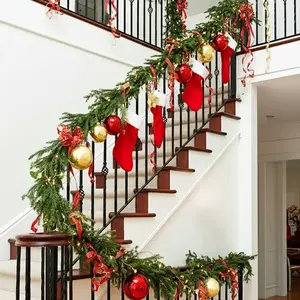 Soft Real Touch Norfolk Pine Garland, Christmas Garland with Lifelike Pine Needles, Artificial Norfolk Garlands for Mantel, Table, Stair Indoor Outdoor Christmas Decor