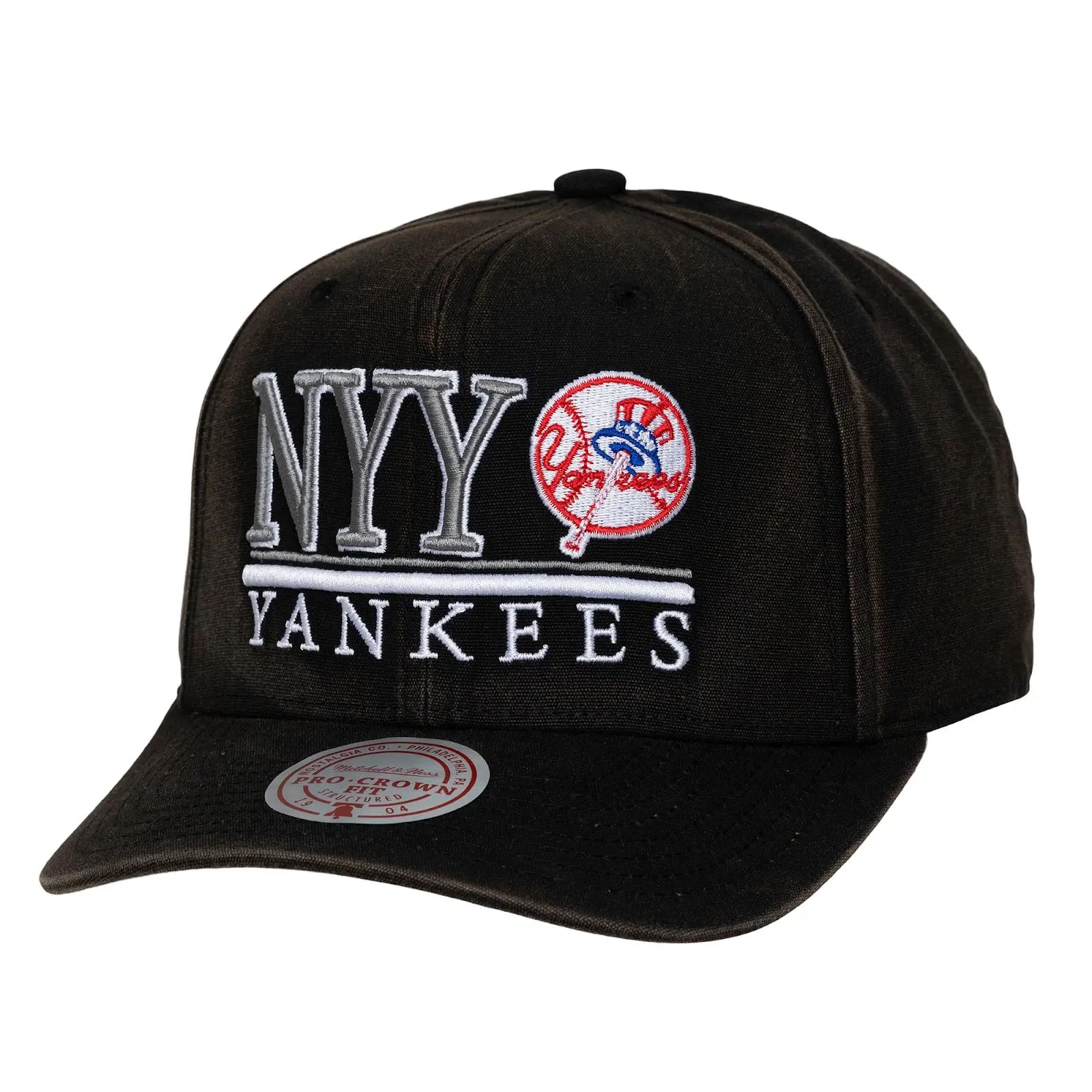 Mitchell & Ness New York Yankees Acrylic Trumble Pro Crown Snapback Hat - MLB Throwback Graphic, Casual, Adjustable Fit, Hand Wash Only Fan Gear