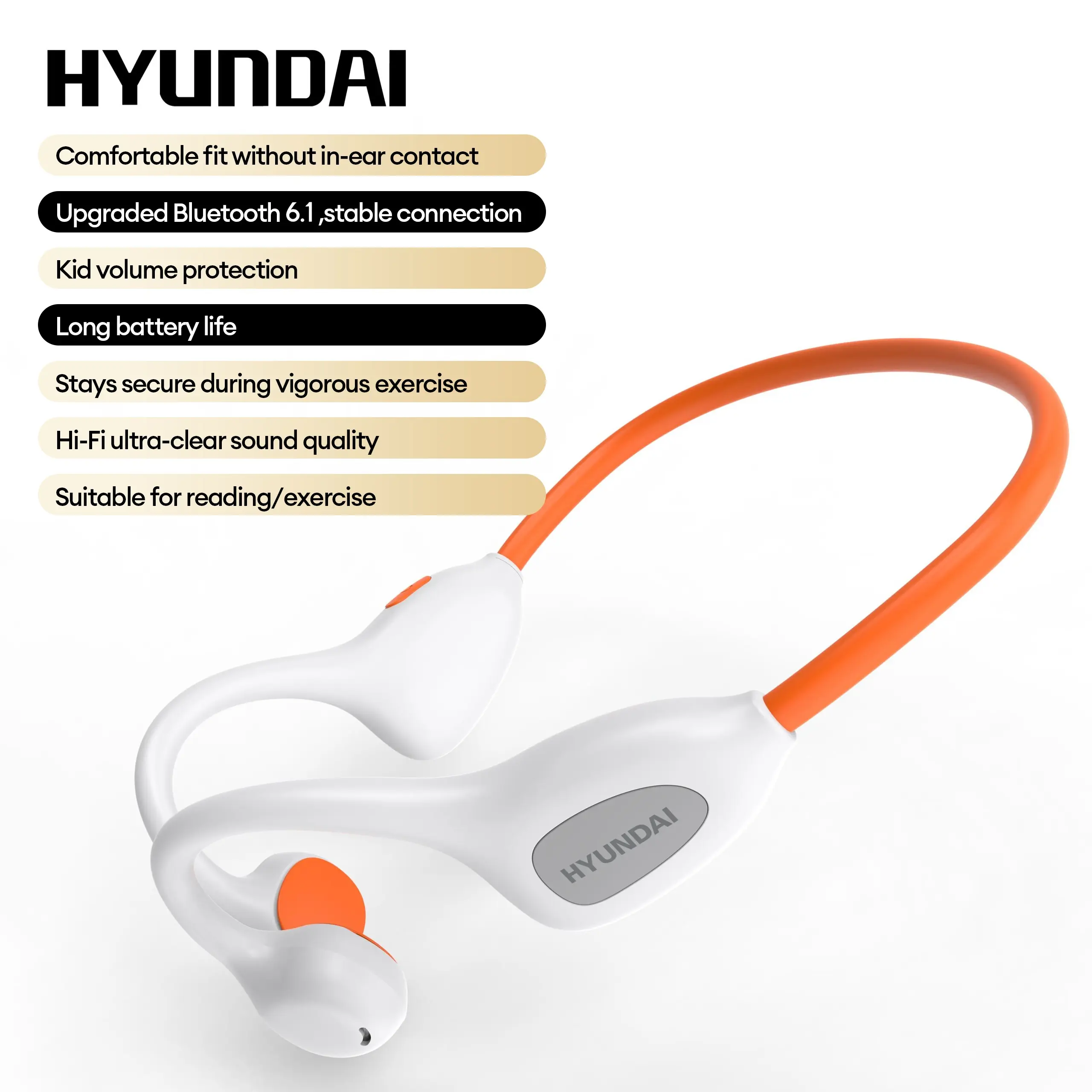 White(Ugraded BT 6.1,long battery life)