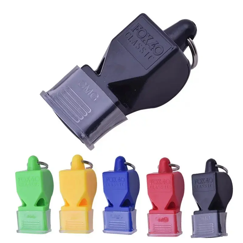 Fox Whistle Outdoor Sports Referee Rescue Whistle with Protective Teeth Whistle Mouthpiece High Pitch Whistle for Volleyball Basketball Football Games Training