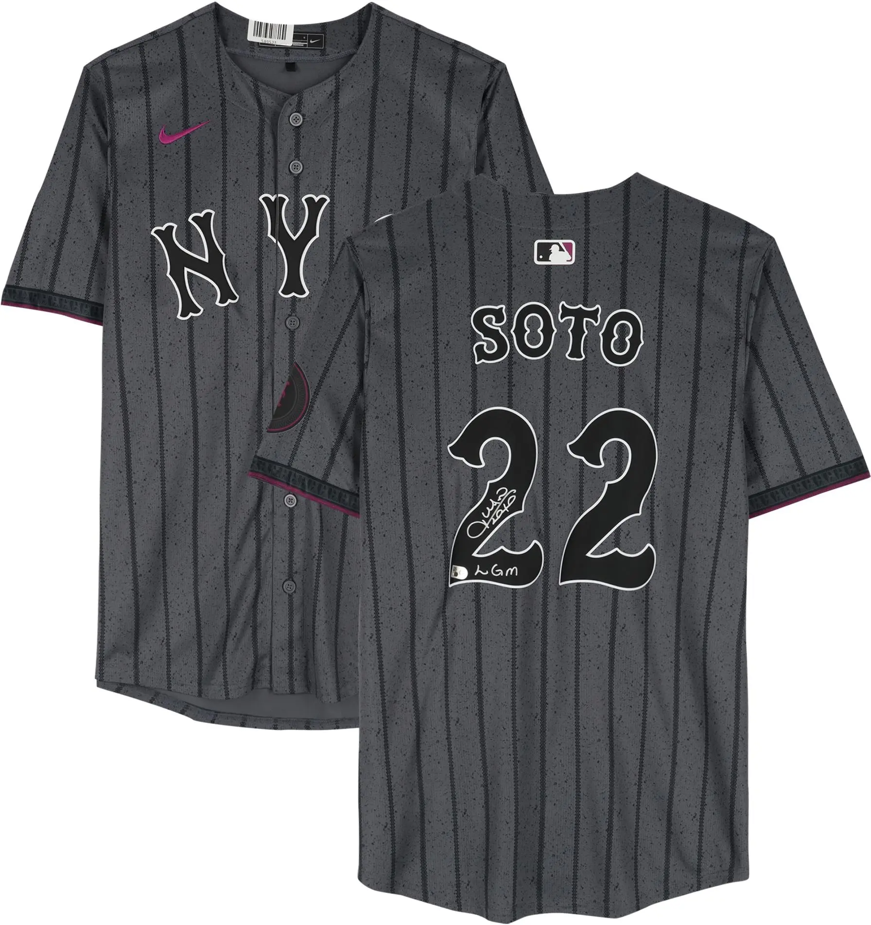Juan Soto New York Mets Autographed Nike 2024 City Connect Limited Jersey with "LGM!" Inscription - Fanatics Authentic Certified - MLB Memorabilia