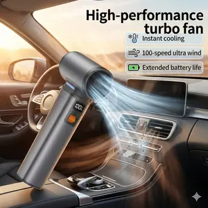 Viral Cordless Turbo Jet Blower | Pro Mini Handheld Car Dryer & Air Duster for Auto Detailing, PC Keyboard Cleaning, Pet Hair & Outdoors | High-Speed Brushless Motor Rechargeable Fan
