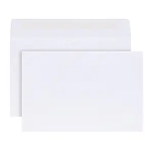 6x9 Booklet Envelopes with Gummed Closure, 24lb White Wove Paper
