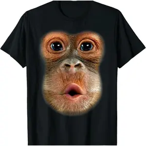 100% Cotton Monkey Stomach Meme T-Shirt – Funny Trending Viral Video Graphic Tee – Cool Casual Unisex Top Men Gifts