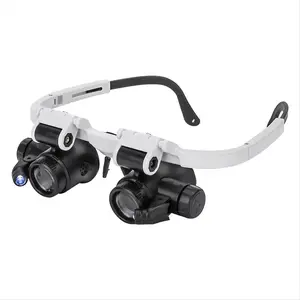 8X/15X/23X Telescopic Magnifying Glass with 2 LED Lights, Acrylic Lens, Mobile-Friendly Loupes for Electronic Welding, Watch Repair - Household Appliance Accessories Tool