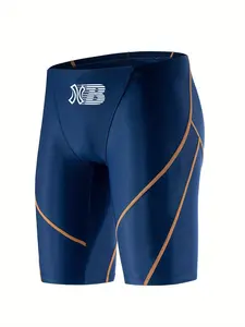 Men's Quick-Drying Compression Swim Trunks, High Stretch Knit Fabric, Slim-Fitting Design, Ideal for Swimming & Daily Wear, Swimming Shorts, Swimwear Shorts