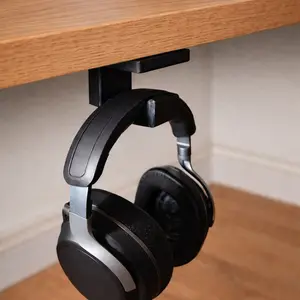 Under Desk Headphone Mount – Minimal Headset Holder