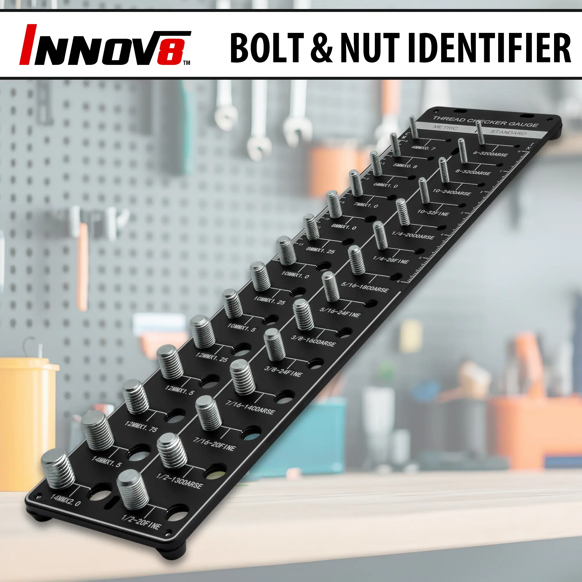Innov8 Bolt and Nut Identifier Tool for Accurate Fastener Measurement