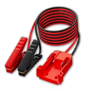 18V to Alligator Clips Jumper Cable – 5FT 8 AWG Heavy Duty – Jump Start Cars, Trucks, RVs – 200 °       C Heat Resistant (Battery Not Included)