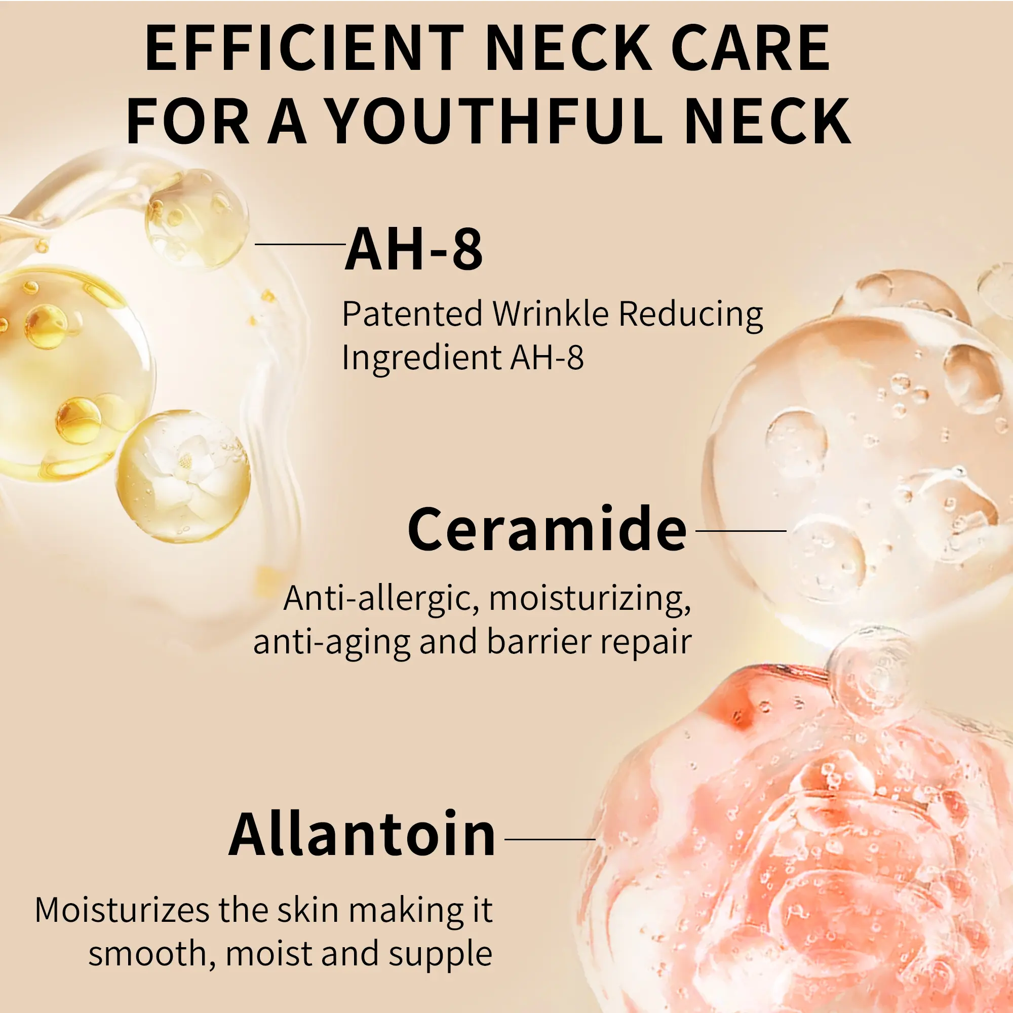 YCZ Firming Lifting Neck Cream AH-8 with Firming Hexapeptide-8 for YCZ Firming Lifting Neck Cream AH-8 with Firming Hexapeptide-8 for