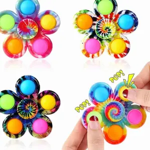 Fidget Spinner Bulk 4 Pack, Fidget Spinners Fidget Toys Adults, Easter Basket Stuffers for Kids, Anxiety Stress Relief Toys with ADHD Autism, Treasure Box Toys for Classroom Prizes