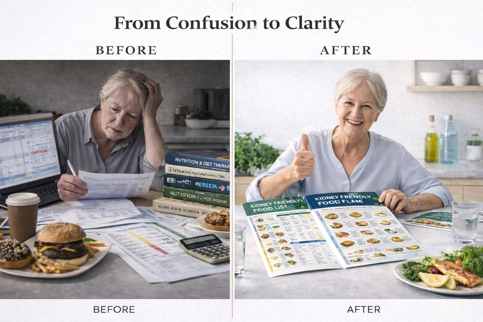 Kidney Friendly Meal Plan Renal Diet Reference Charts Low Potassium Food List for Kidney Disease with Easy Meal Planning Support Practical Guidance for Home Kitchens Caregivers Structured Renal Diet Support