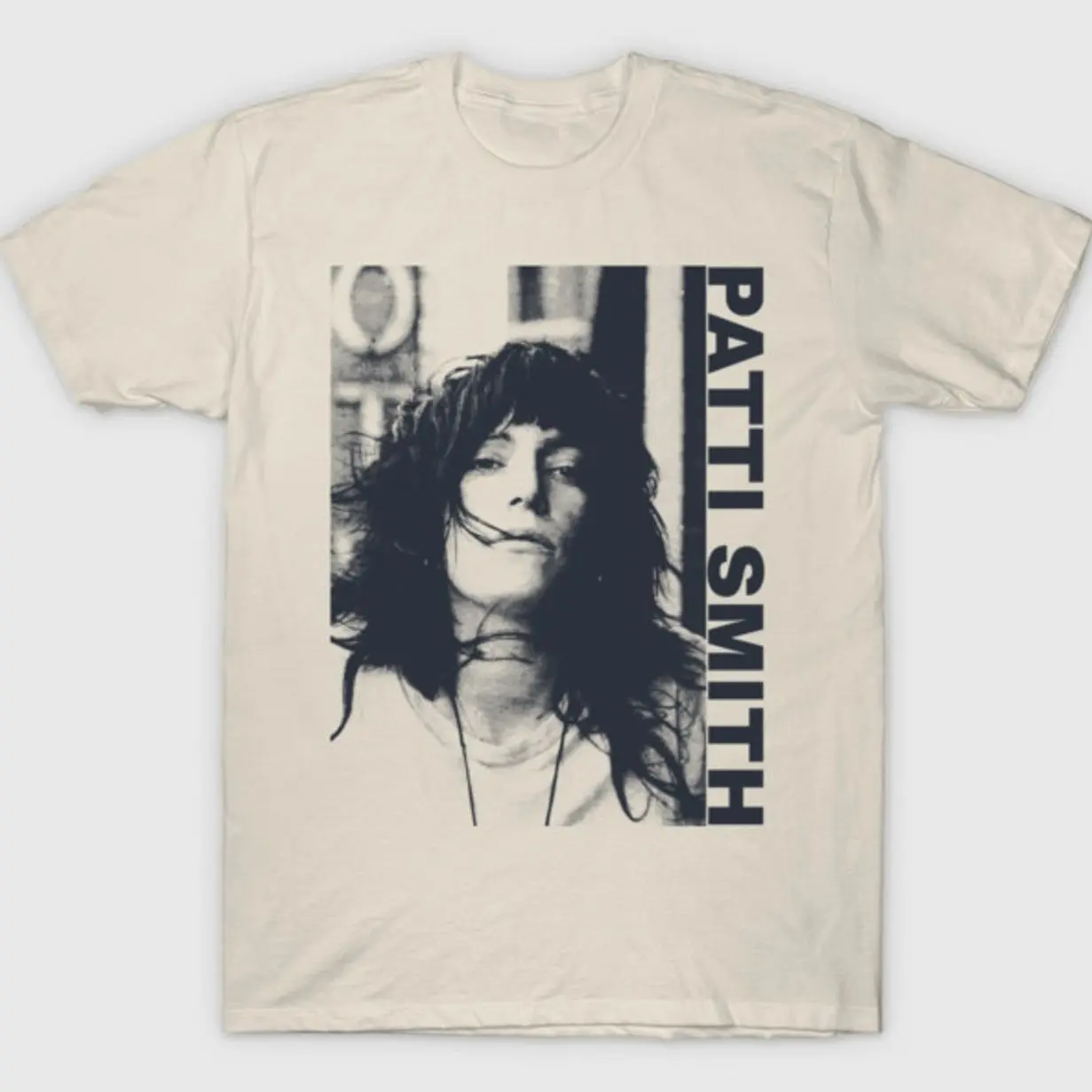 Patti Smith Vintage Halftone Style Fan Art Graphic T Shirt, Retro Punk Rock Unisex Cotton Tee 61Q