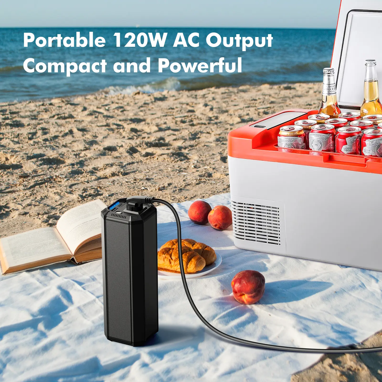 120W Portable Laptop Charger: 116Wh/31200mAh AC Outlet Power Bank, 65W PD USB - C Backup for Travel and Outdoor Adventures