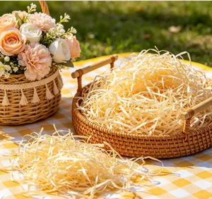 Natural Lafite Grass, 400 Carat Lafite Grass Gift Box Filler, Soft Chopped Lafite Grass for Gift Packaging, Bouquet Decoration, DIY Crafts, Wedding Party Packaging Supplies