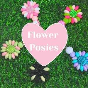 Flower Posies Keychains Color Scheme Variety Made with Wire Keychain Accessory for Stylish Accessories