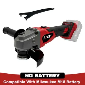 The cordless angle grinder is compatible with Milwaukee M18 18V batteries, 4-1/2" brushless grinder, grinder M18 for cutting, grinding, polishing (battery not included) (10000 RPM)