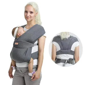CUBY Baby Carrier, Newborn Suitable, Half Buckle Ergonomic Butterfly Back, Adjustable Head Neck Support, Kangaroo Front Backpack, Up to 35 Lbs