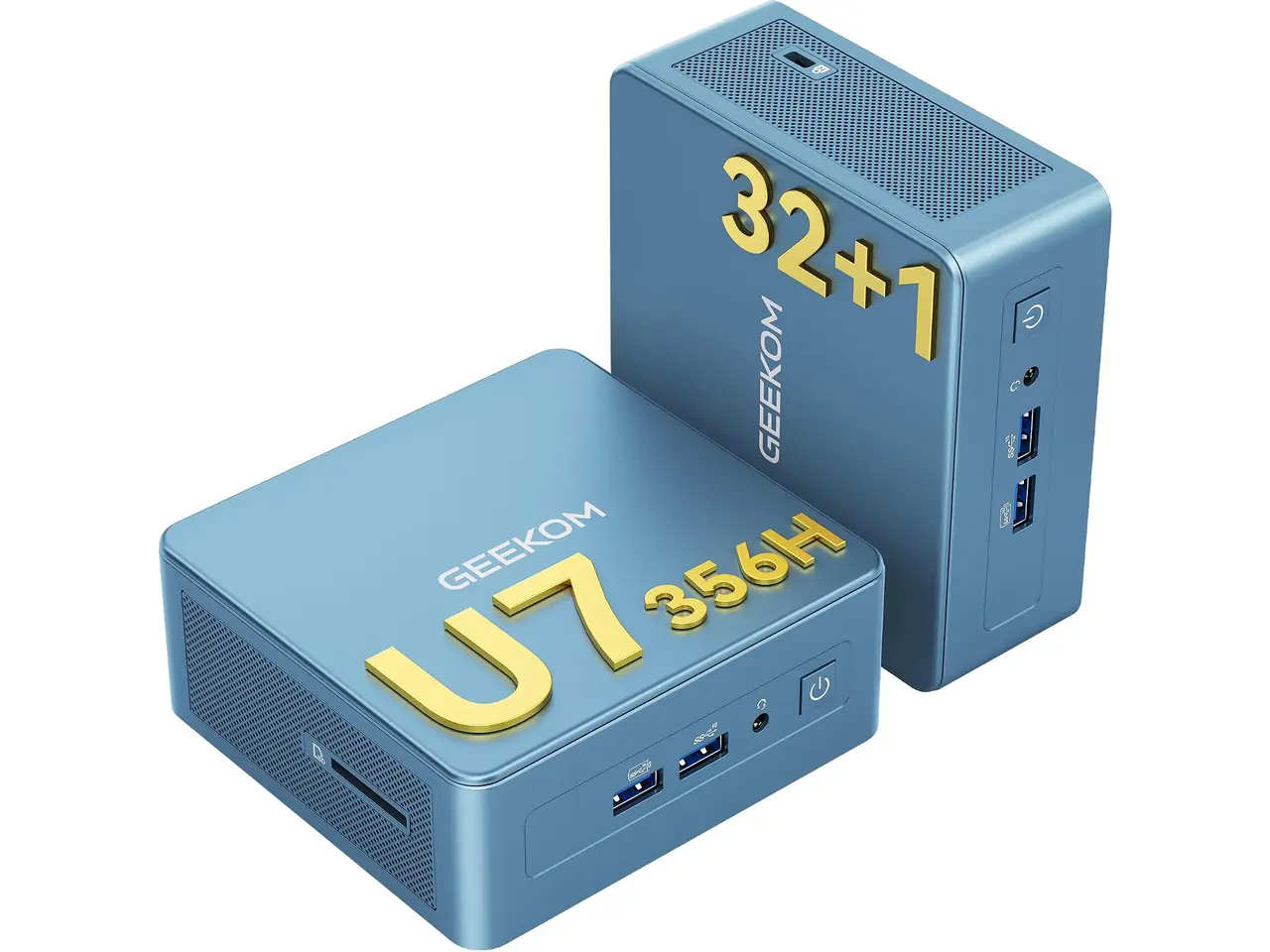GEEKOM 8K Display Hub IT 13 Mini PC, Intel Ultra 7 356H | DDR5 32GB RAM & 1TB SSD | Intel Graphics | Wi-Fi 7 | BT5.4 | Dual 2.5GbE LAN | USB4 | 8K & 4-Display Support | Mini Computer for Gaming, Creation, Media Center