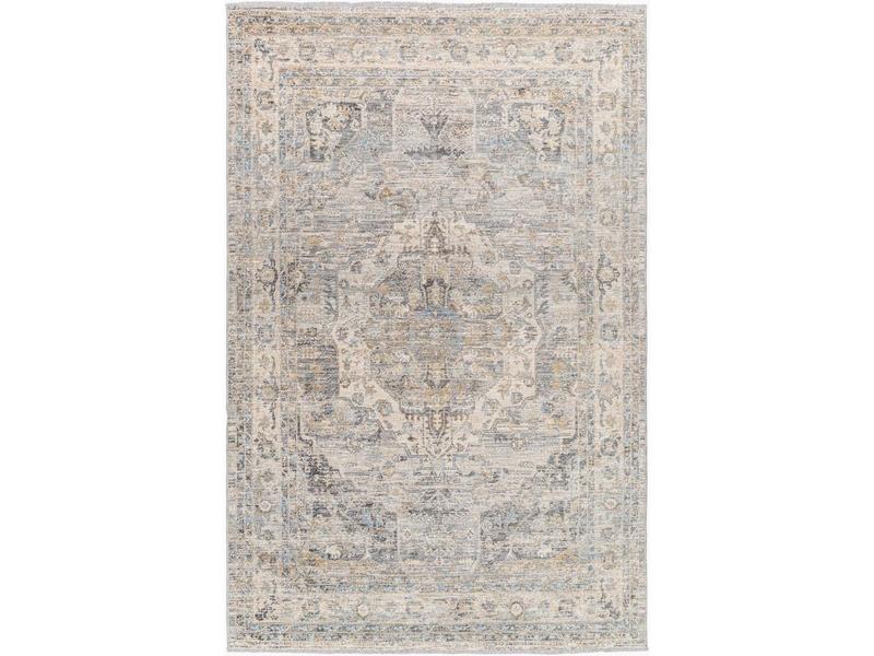 Livabliss CHG2317-67RD Machine-Woven Low-Pile Polyester Round Area Rug, 6ft7in Contemporary Decorative Indoor Chicago Home Rug, Contemporary Decorative Rug