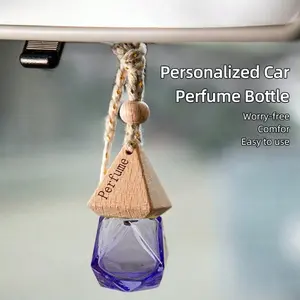 Car Air Freshener Bottle Pendant (Fragrance Not Included), Empty Car Air Freshener Bottle, Perfume Bottle Car Pendant, Hanging Car Diffuser, Portable Car Diffuser