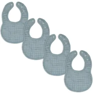 Comfy Cubs Muslin Baby Bibs, Drool Bibs, 100% Cotton Adjustable with Easy Snaps, Teething & Drooling, Soft & Absorbent