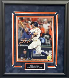 Jose Altuve Autographed Hand Signed Custom Framed 8x10 Houston Astros Photo - Beckett COA