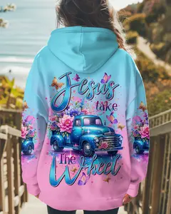 Jesus Take The Wheel Women's All Over Print Shirt / T-shirt Sweatshirt Hoodie Zip Hoodie