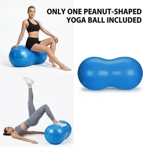 Peanut Shape Yoga Ball with Pump, Anti-Explosion Balance Ball for Flexibility Training, Yoga and Fitness, Non-Slip Design