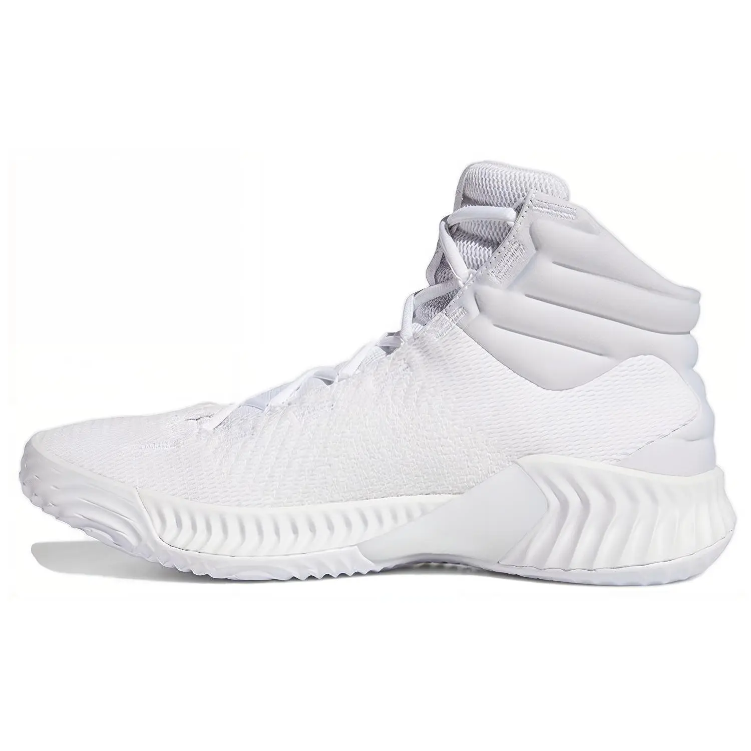 Adidas Pro Bounce 2018 White Mid Top Basketball Shoes Men's FW0902
