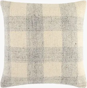 Light Gray Modern Accent Pillow with global details for sofa bed or accent chair