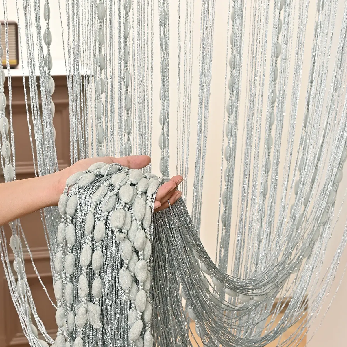 1pc Macaron Door Curtain 1m X 2m for Elegant Wedding and Birthday Decor, Party Decoration Supplies, Perfect Wedding Party Backdrop, Photoshoot Backdrop for Photography Studio, Polyester Backdrop Curtains