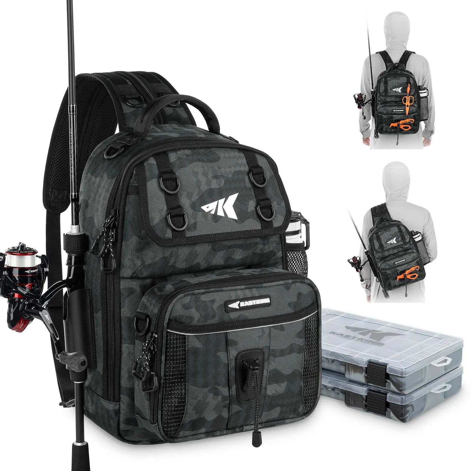 Black - Large (with (2) 3600 tackle boxes)
