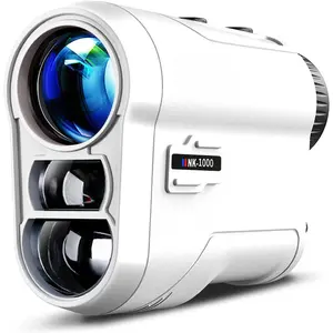 Golf Rangefinder with Slope and Pin Lock Vibration, 600/1000 YDS Range, Rechargeable, White Model