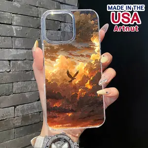 Transparent Magnetic Phone Case for iPhone 16 Pro Max 15 16E 14 Plus 13 12 Mini 11 Promax X XS XR XSMax Vintage Clouds Landscape Pattern Acrylic Back Non Slip Protective Cover Gift for Boy
