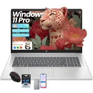 HP Essential Business Laptop, 17.3" FHD Display, Intel Core i5-1334U, up to 32GB RAM, 512GB SSD, Wi-Fi 6, Webcam, Backlit Keyboard, Windows 11 Pro, Silver, Bundle Accessory
