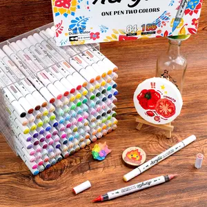 168/120/96/72/48/24 Colors Acrylic Markers, Double Headed, Quick Drying, Fade Resistant, Perfect for Painting, Illustrations, DIY Projects