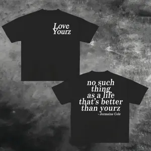 oversized tshirt women  Dreamville Love Yourz Lyrics Graphic t-Shirt VERSION 2,  T-shirt, Cotton tshirt swap
