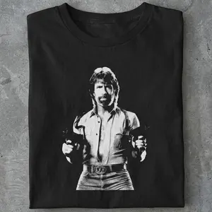 Chuck Norris Retro Action Legend T-Shirt Pop Culture Icon Tee