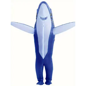 Funny Inflatable Shark Costume For Adult Shark Blow Up Costume Inflatable Halloween Party Costumes For Men