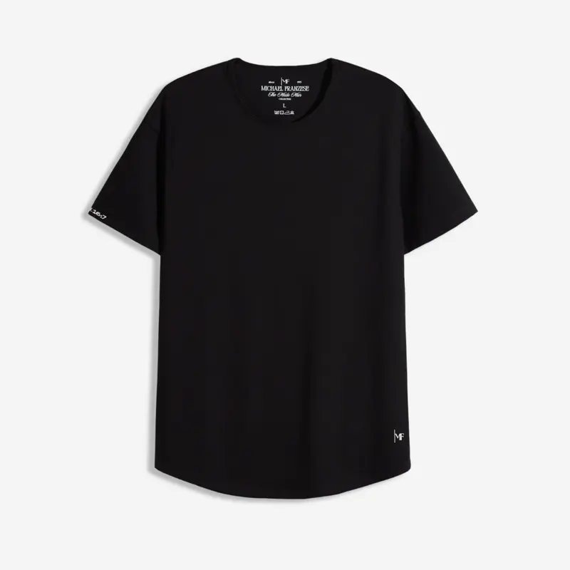 MF black Scallop Cut T-shirt