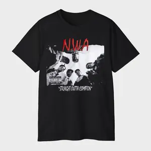 N.W.A Straight Outta Compton Album Cover Graphic T-Shirt – West Coast Rap Legend Tee