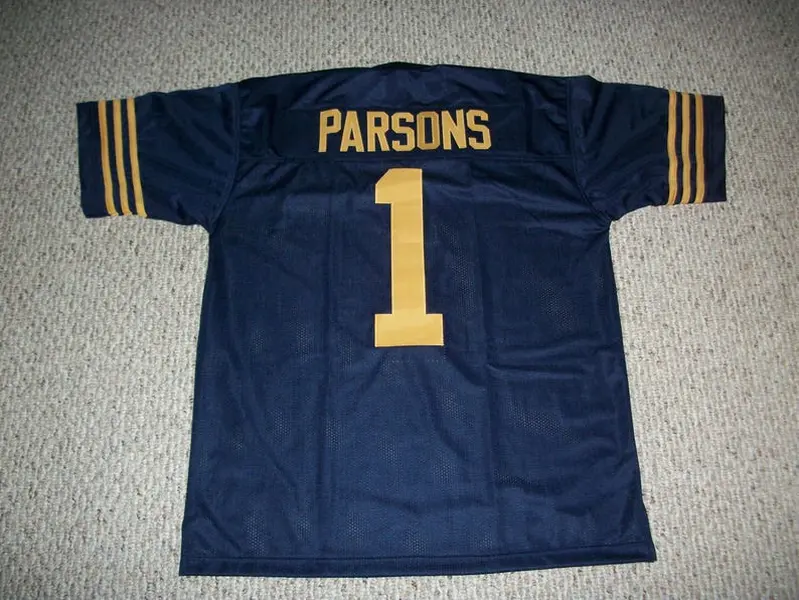 Micah Parsons #1 Sewn Stitched Green Bay Throwback Jersey 1920's
